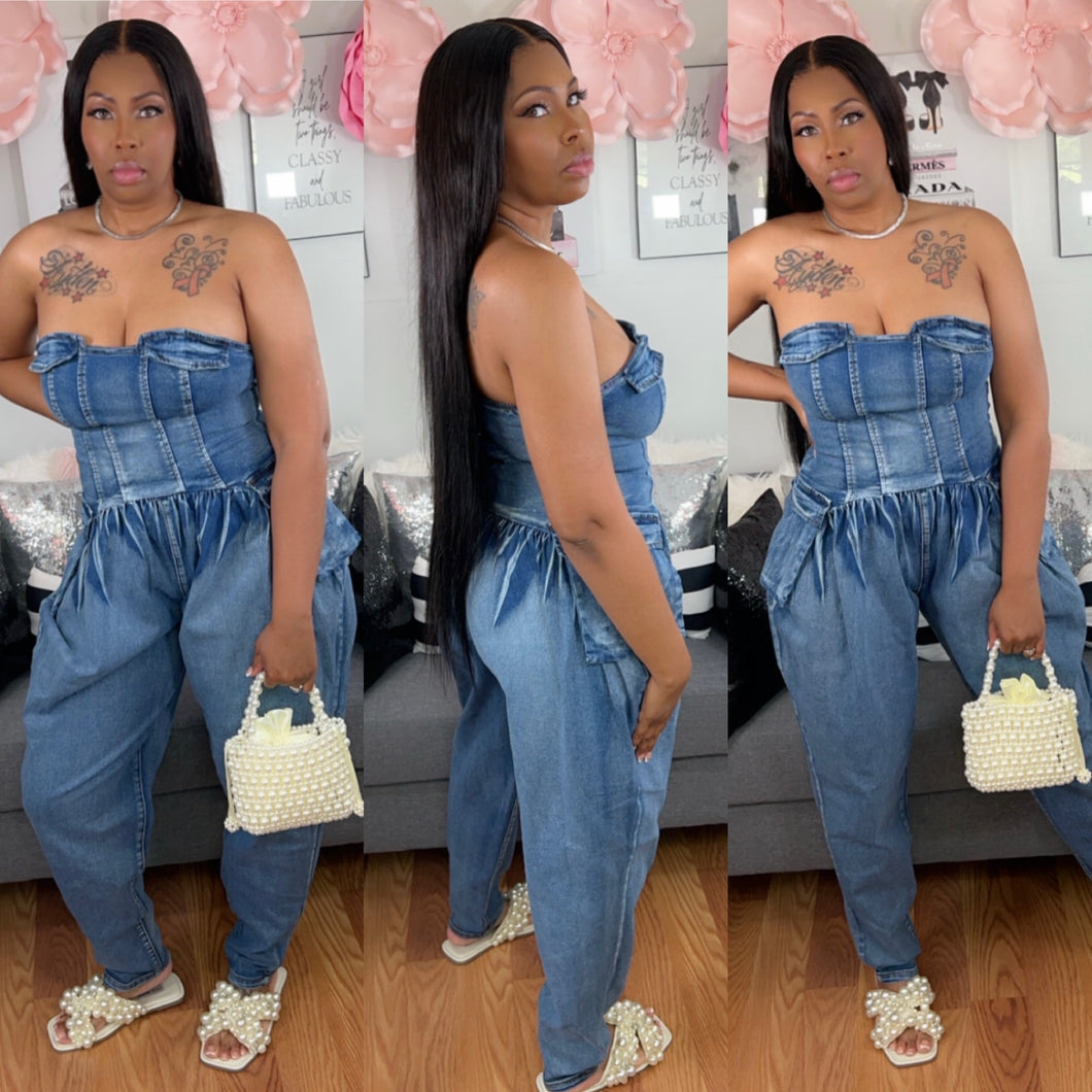 Favorite Moment Denim Jumpsuit